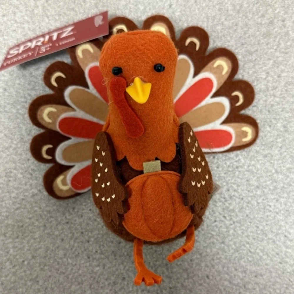 Festive Felt Turkey Decorations (Set Of 3) - Picture 2 of 3